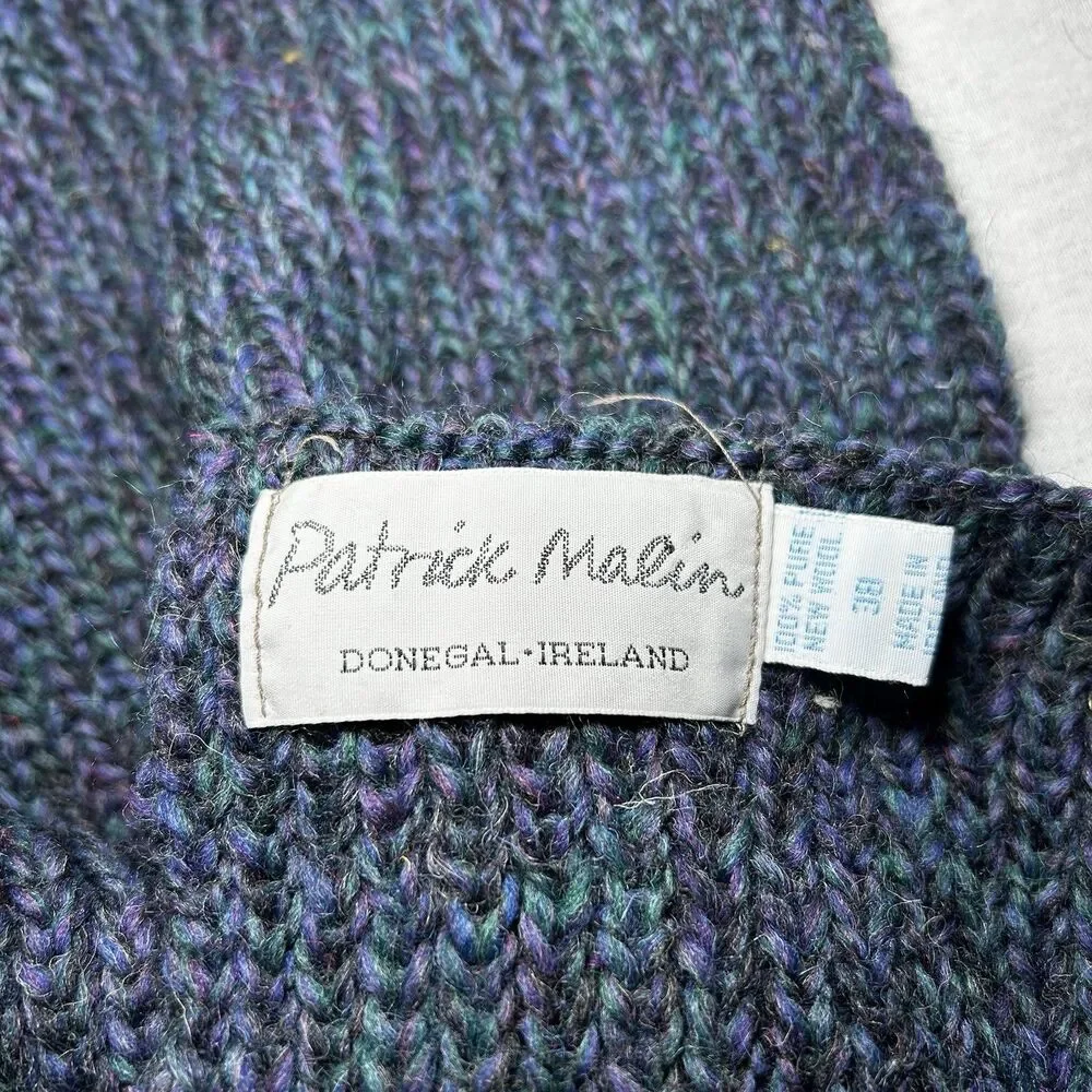 Patrick Malin Blue 100% New Wool Scarf Made in Ireland